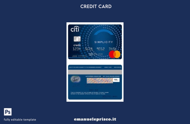 modello mastercard semplicità CitiBank Polonia stile verificato